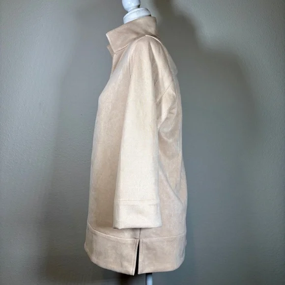 Tuckernuck Bone Margot Faux Suede Top Size Medium - Picture 3 of 12